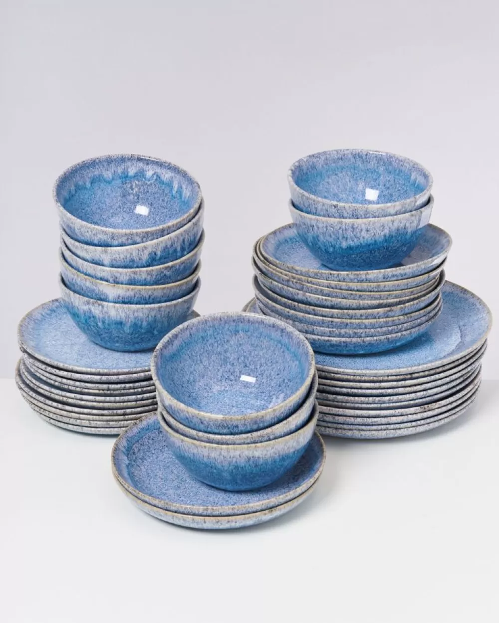 Flash Sale Cordoama Klassik Blau Gesprenkelt - 40 Teiliges Set Geschirr Sets